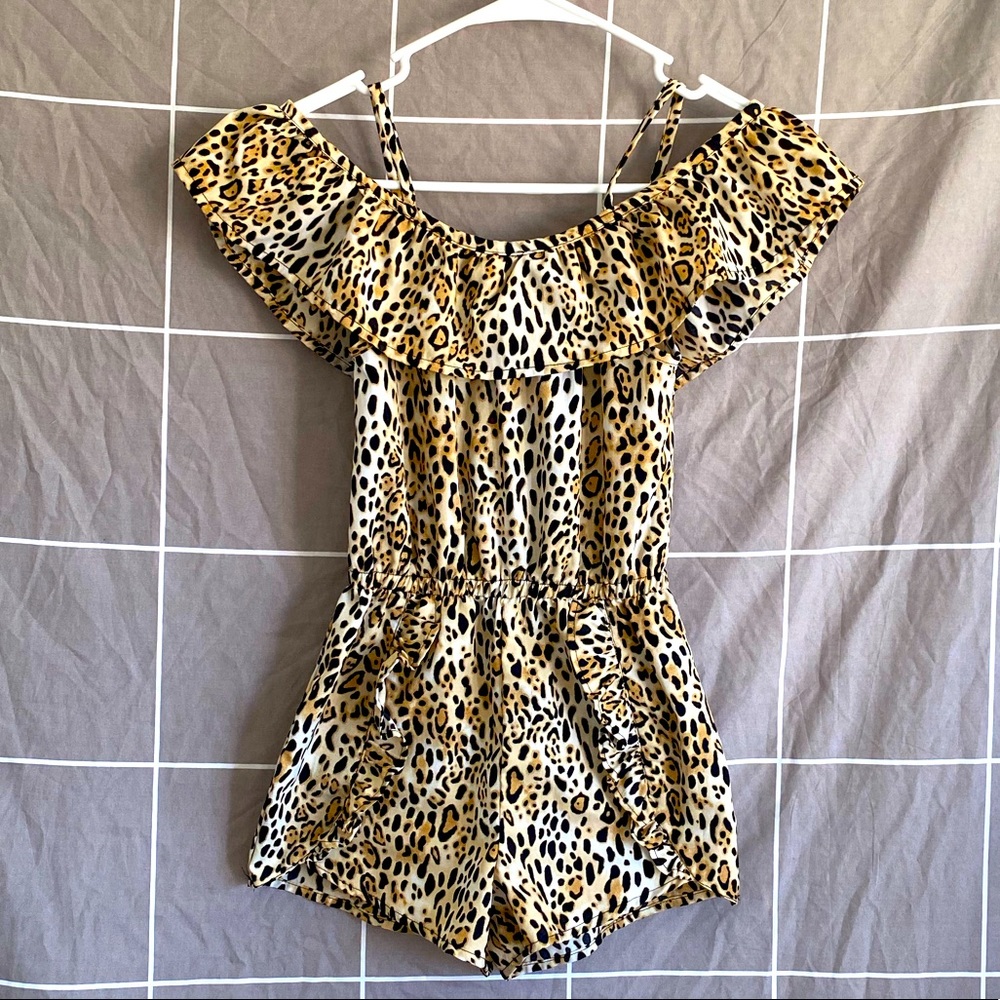 Adorable cheetah print romper